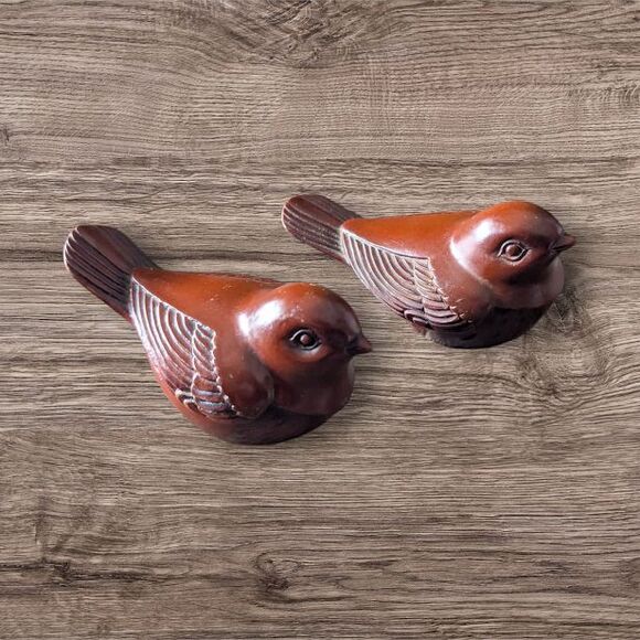 VINTAGE - Crowning Touch Collections - Set of Two Bird Resin Figurines - Picture 1 of 4